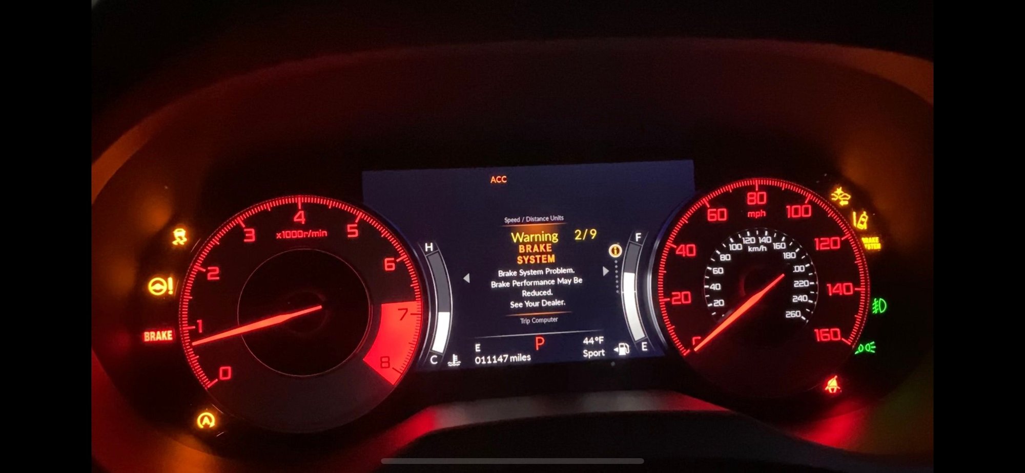All warning lights lit up on my 2019 rdx
