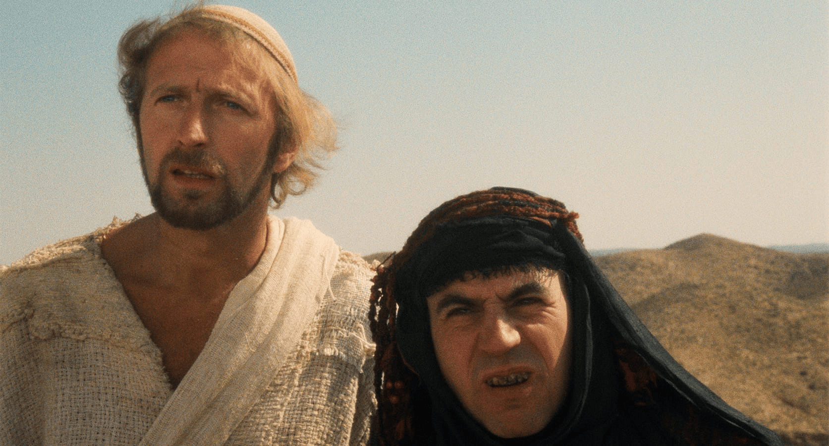 Ancient desert scene from The Life of Brian in 4K resolution.