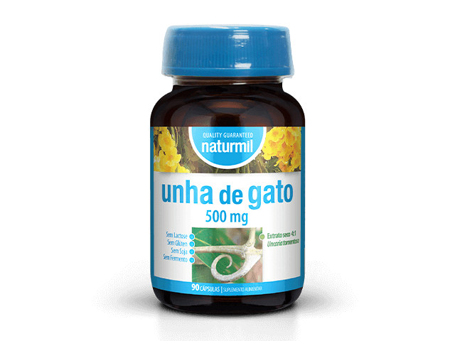 Unha de Gato 500 mg Naturmil — 90 Cápsulas
