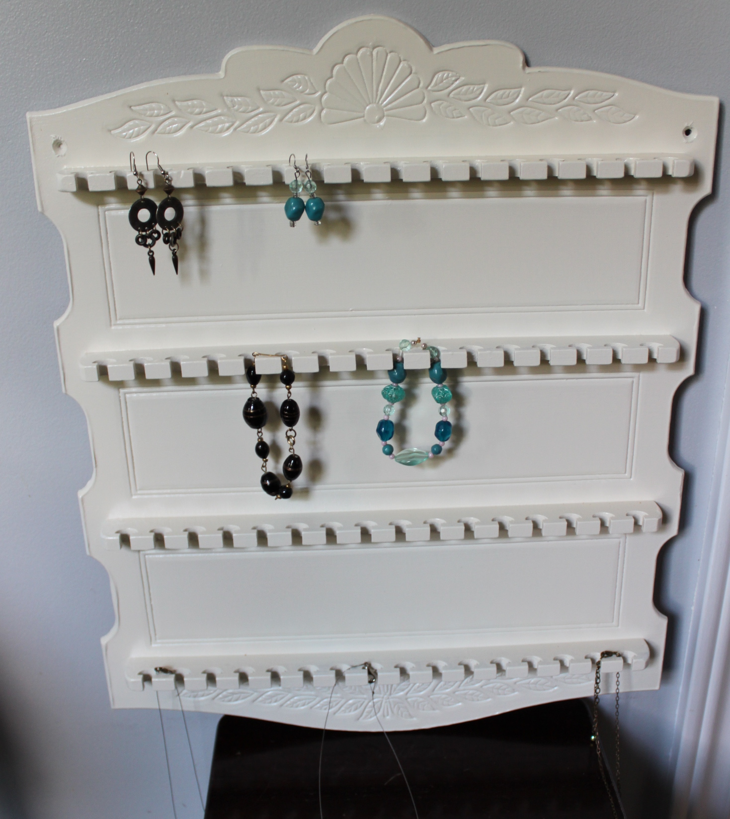 Old Spoon Rack turned Jewelry Holder