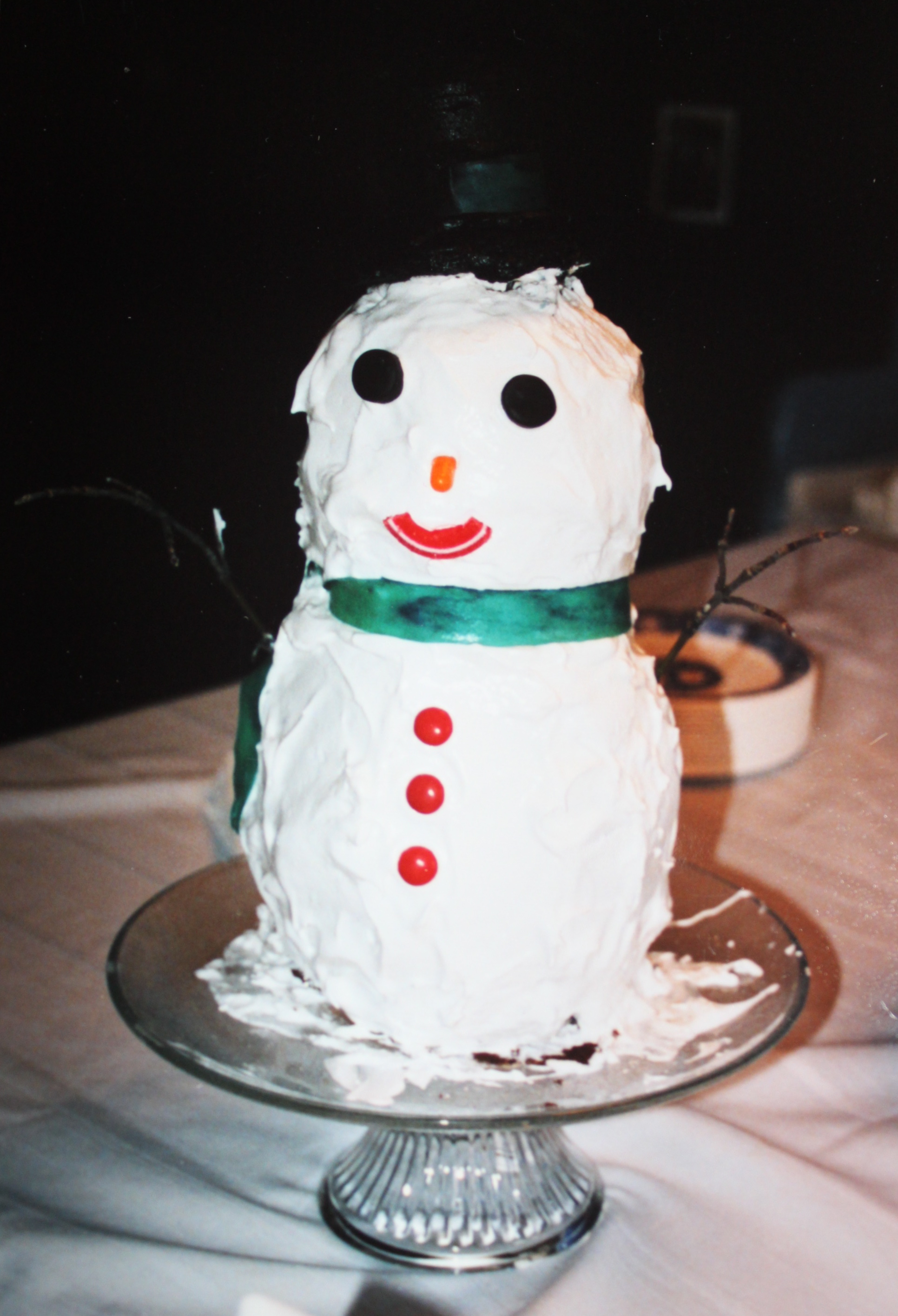 3D snowman cake