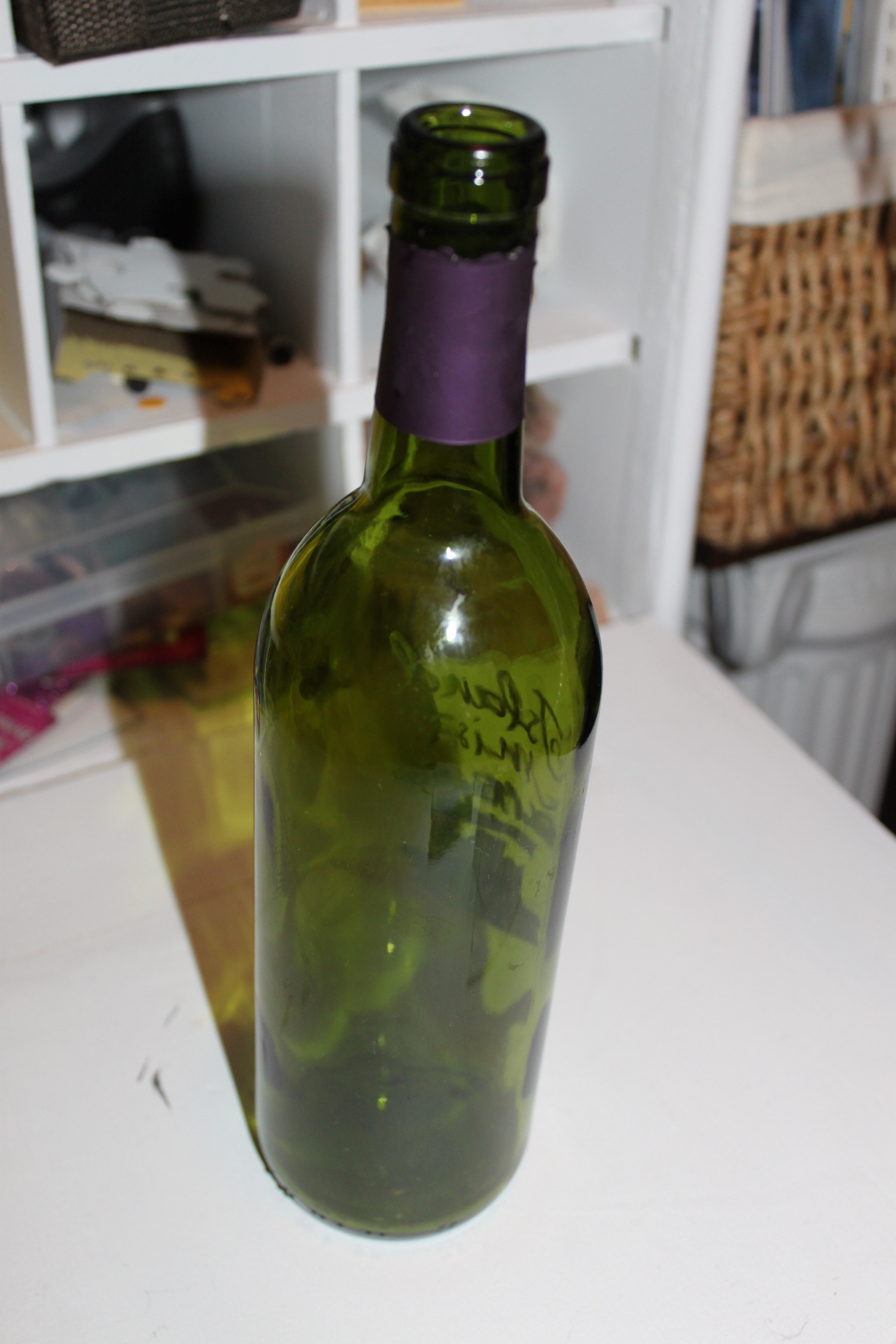 jute wrapped wine bottle