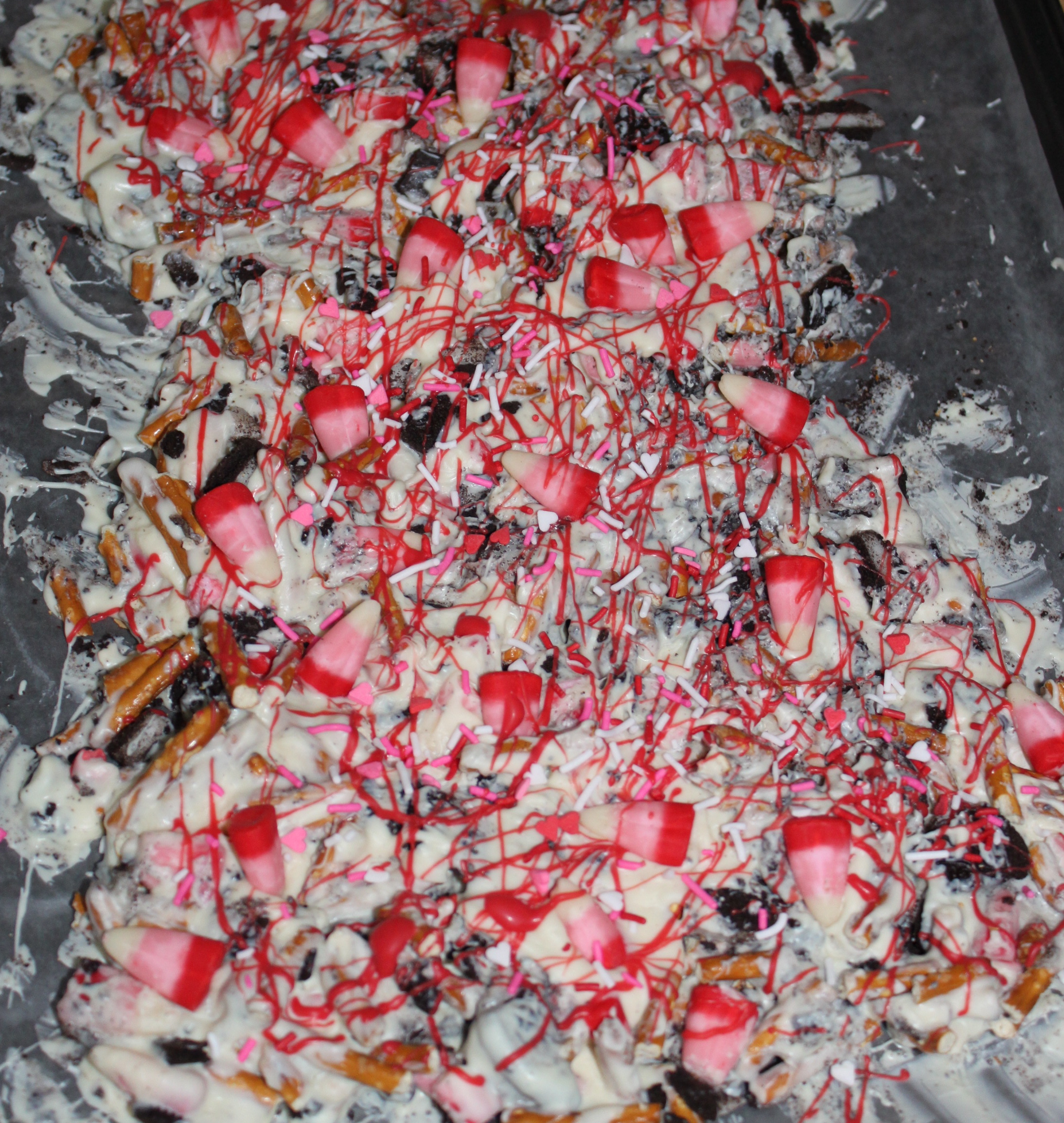 Valentine's Day Candy Corn Bark