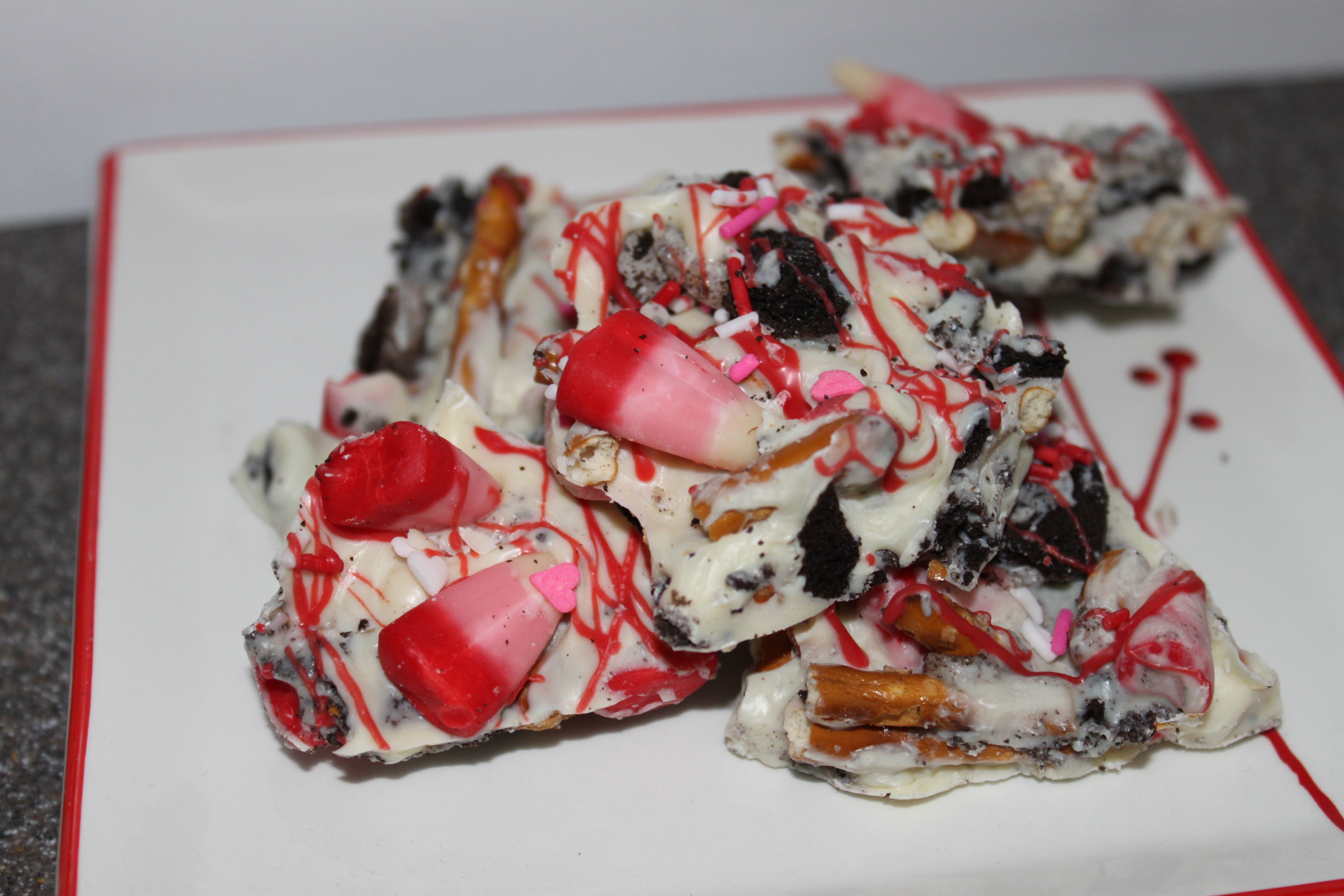 Valentine's Day Candy Corn Bark