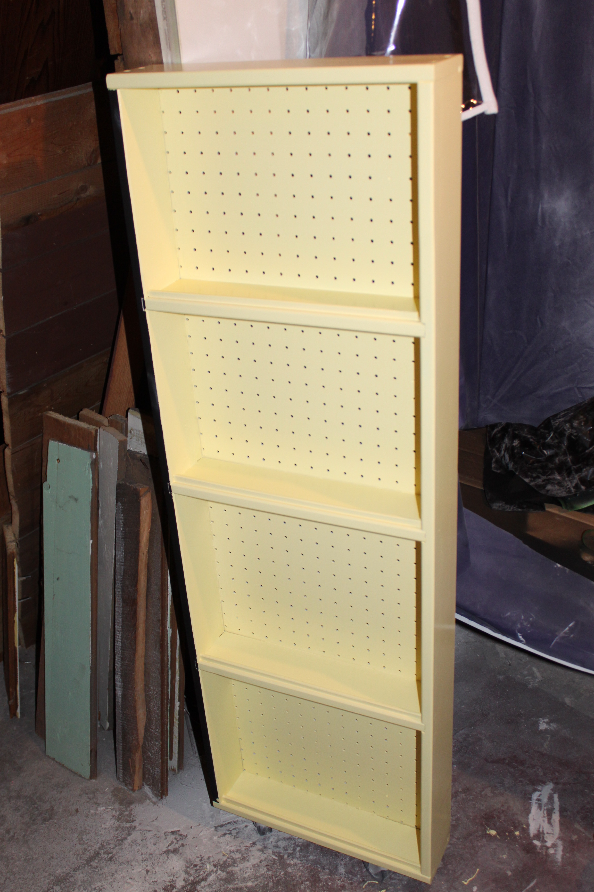 painted storage rack