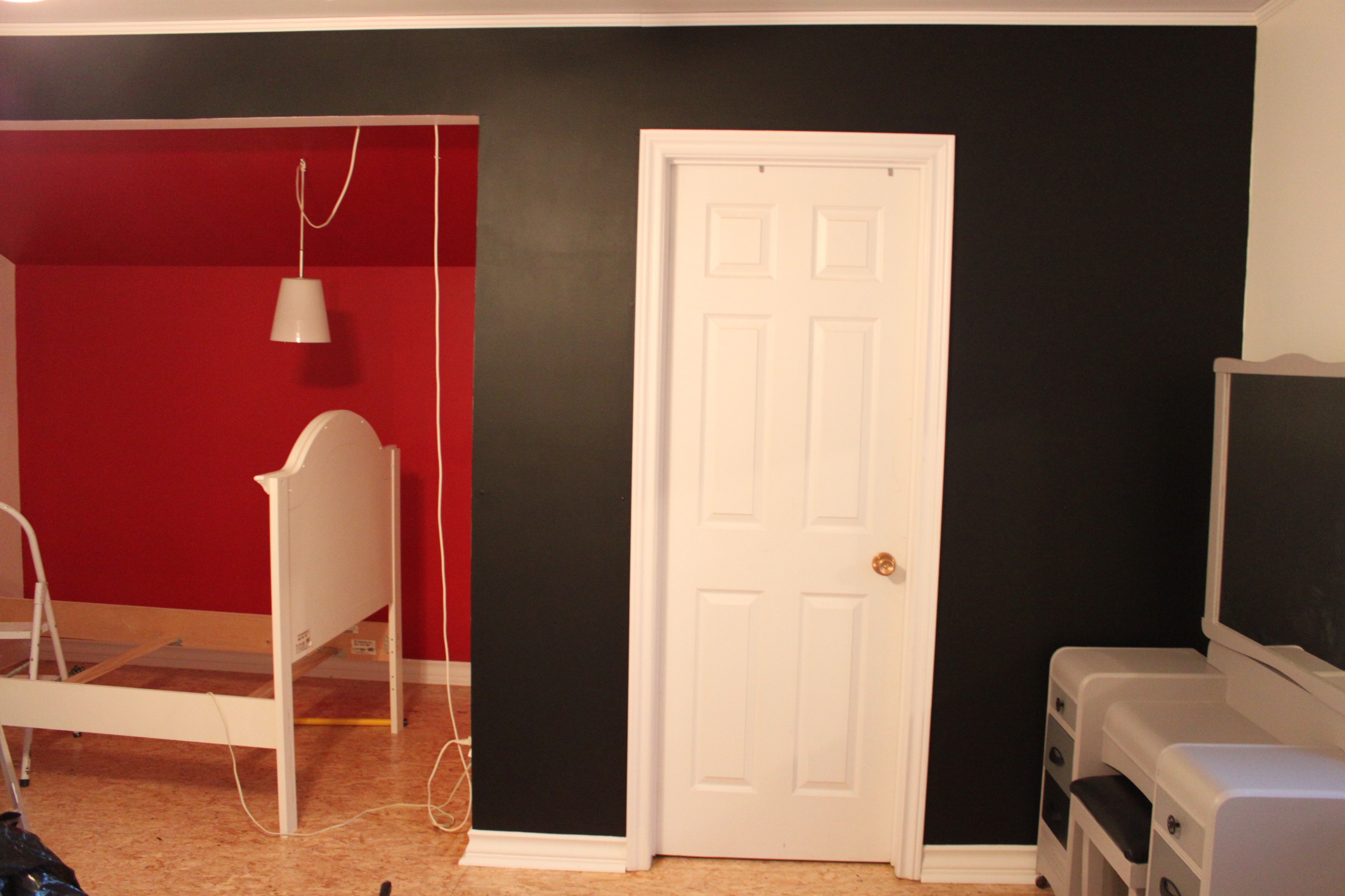 black and red walls