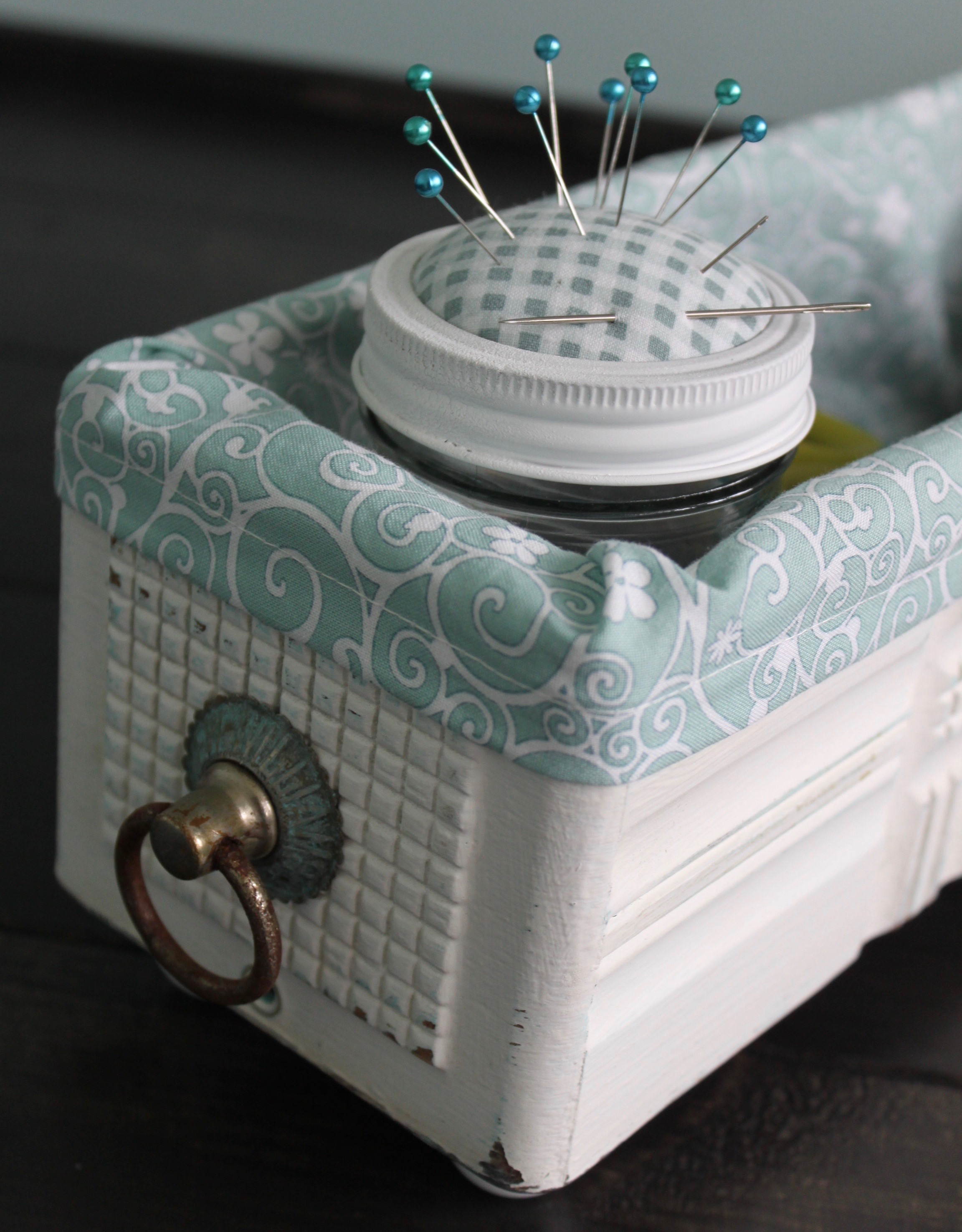 Vintage Sewing Machine Drawer upcycle