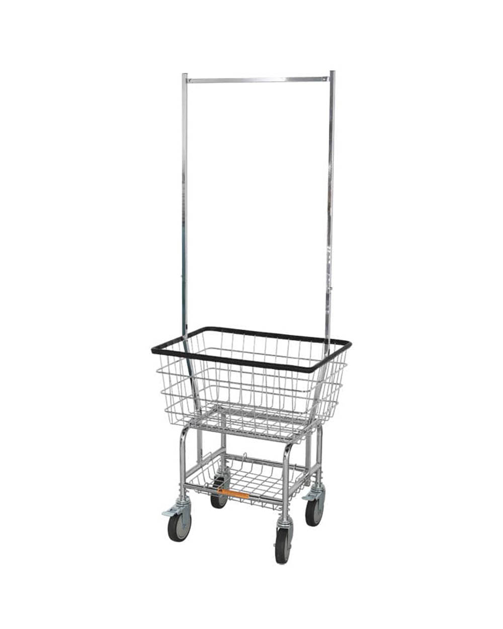 【極美品】LAUNDRY CART WITH POLE RACK CHROME Laundry Cart With Pole Rack | BOX OFFICE