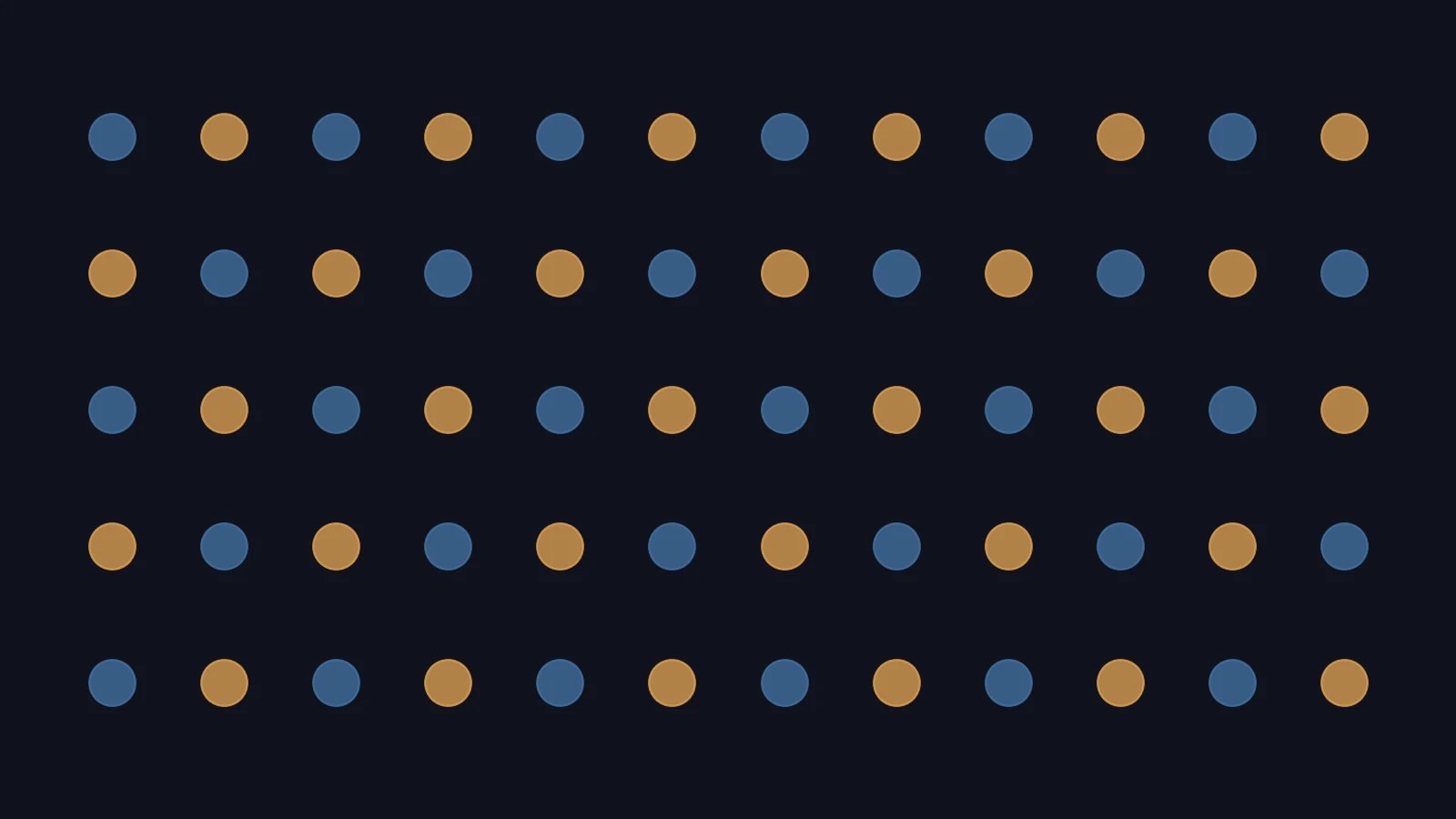 Puntos azules y naranjas: ilustración abstracta de comparación entre grupos