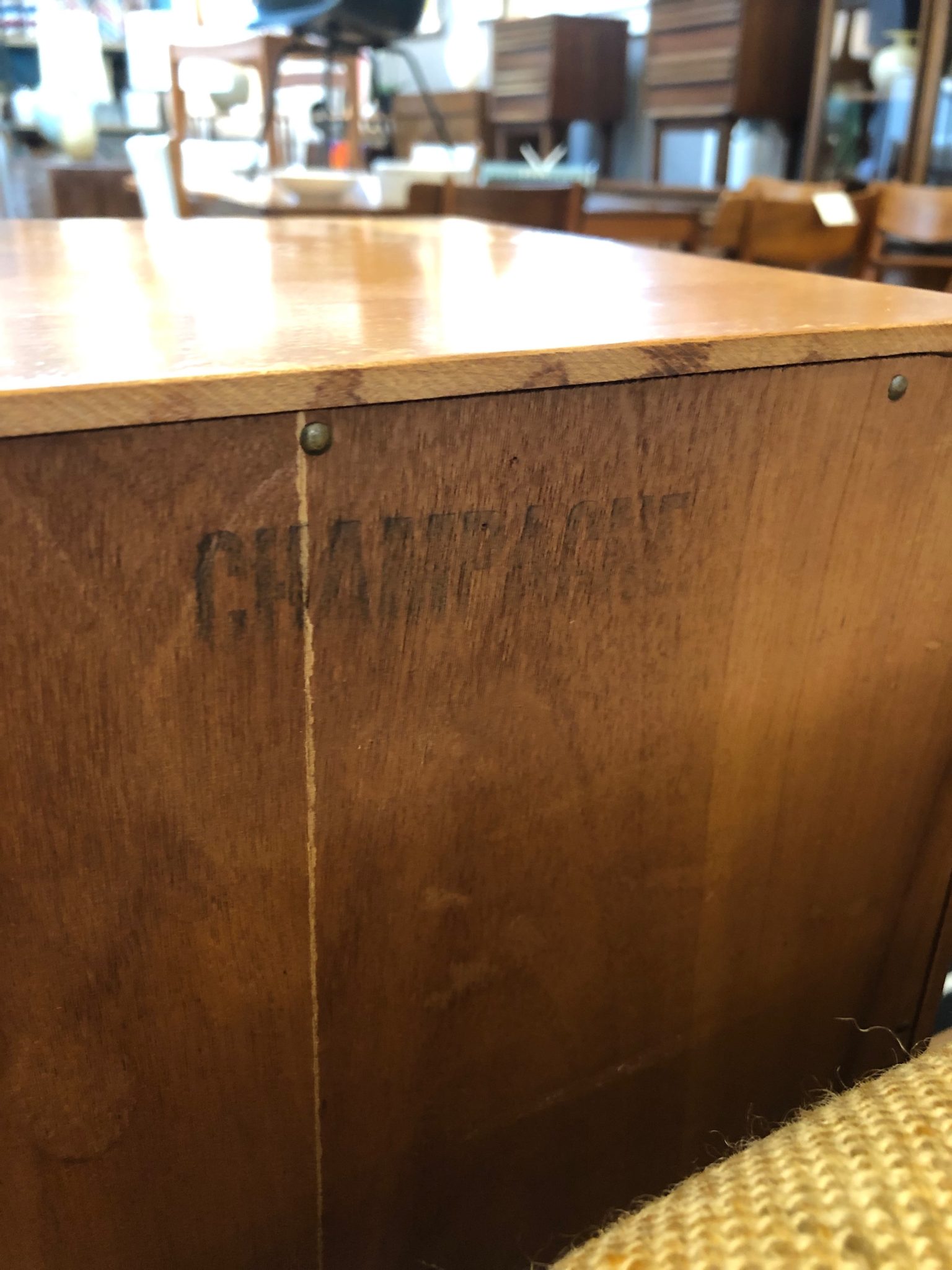 Heywood wakefield full size headboard w/attached nightstands