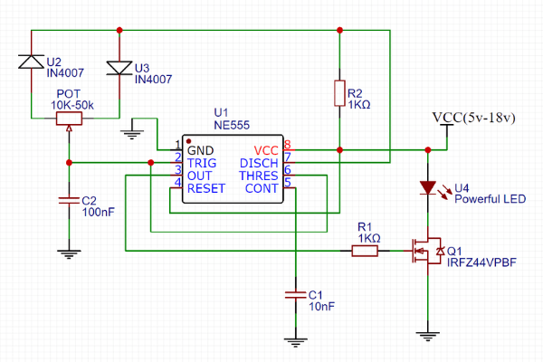 Beli running led smd ic 555 ic cd4017 led berjalan belum dirakit terbaru di shopee. Led Dimmer Circuit With 555 Timer