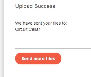 Upload Success Message