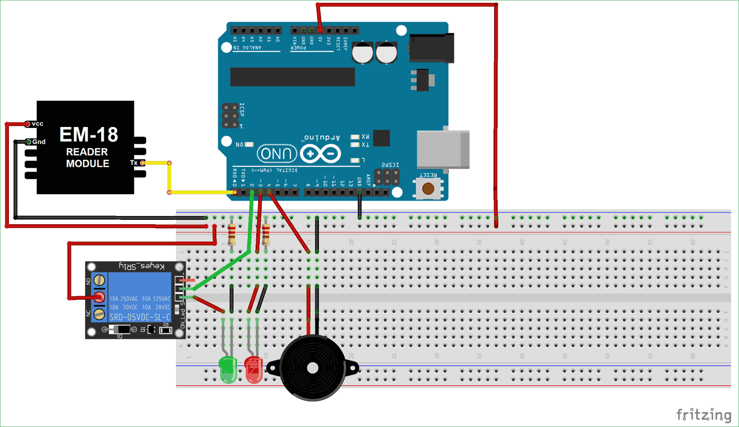 Electronic Door Lock System Circuit Diagram