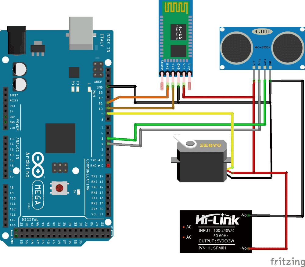 Radar Using Arduino Circuit Diagram