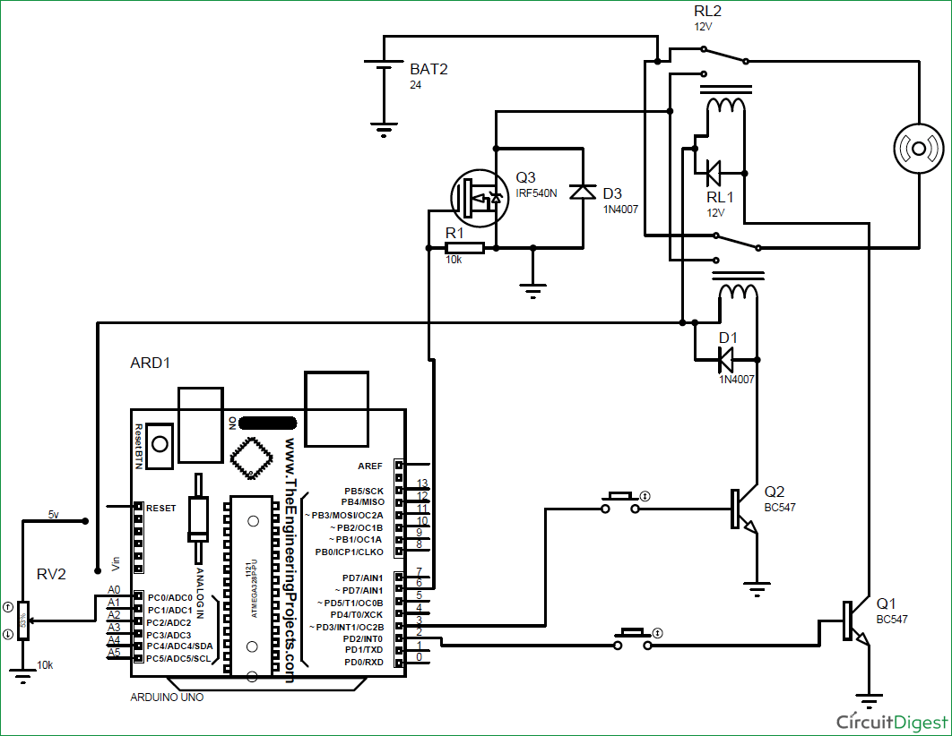 Dc Motor Position Control Circuit Diagram