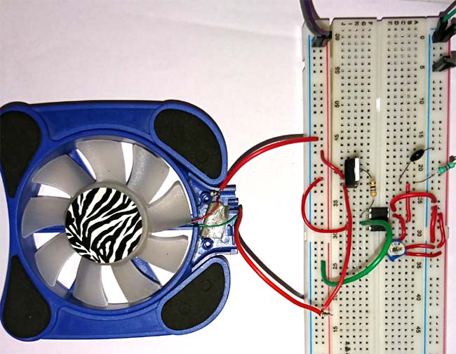 Temperature Controlled Dc Fan Using Thermistor Project With Circuit Diagram