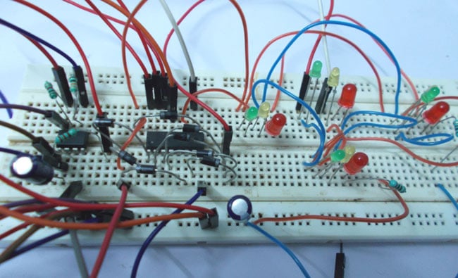 Traffic Light Circuit Diagram Using 555 Timer Ic