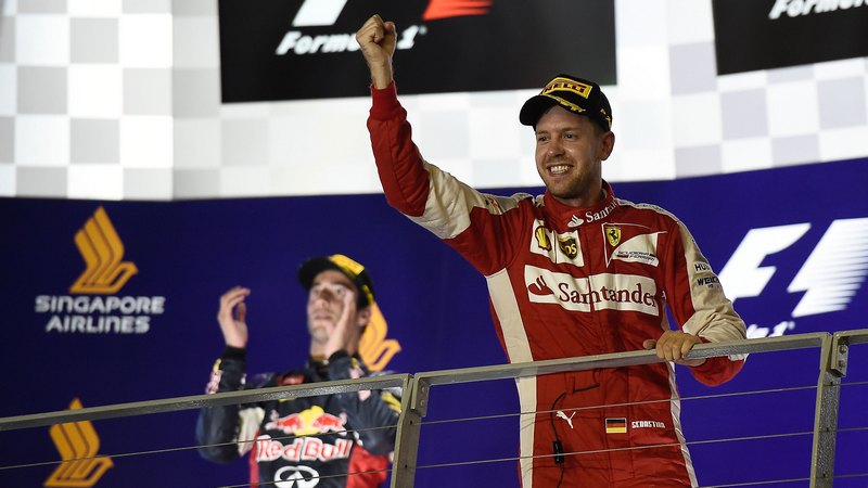 F1 Vettel Claims Third Win Of The Season In Hot Singapore
