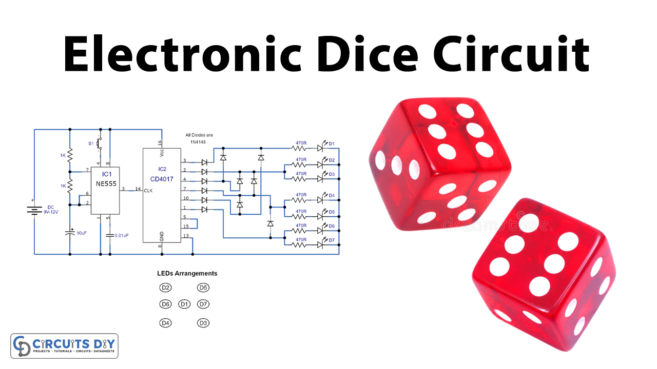 Electronic Dice Using Ic 4017 Circuit Diagram Circuit Diagram