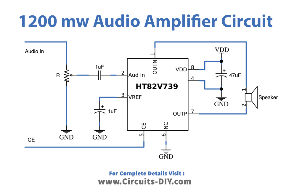 Complete Schematic Diagram Of Audio Amplifier - Circuit Diagram