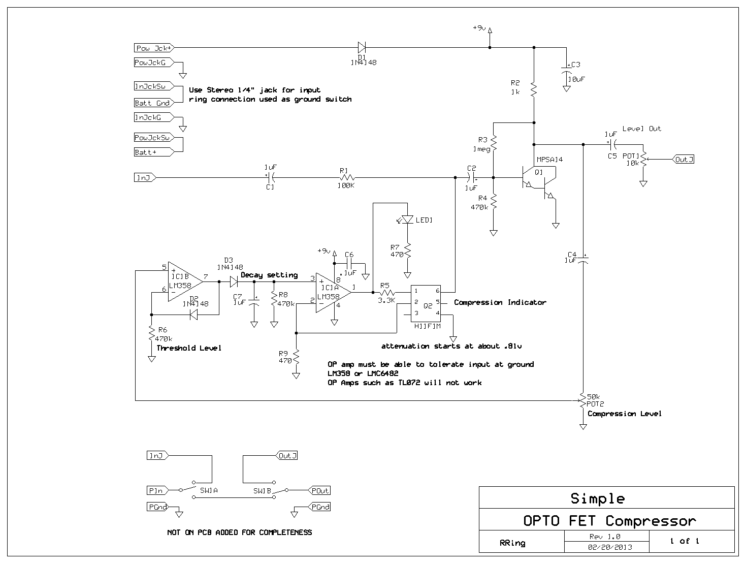 The Opto Compressor Revisited Simple And Works Well
