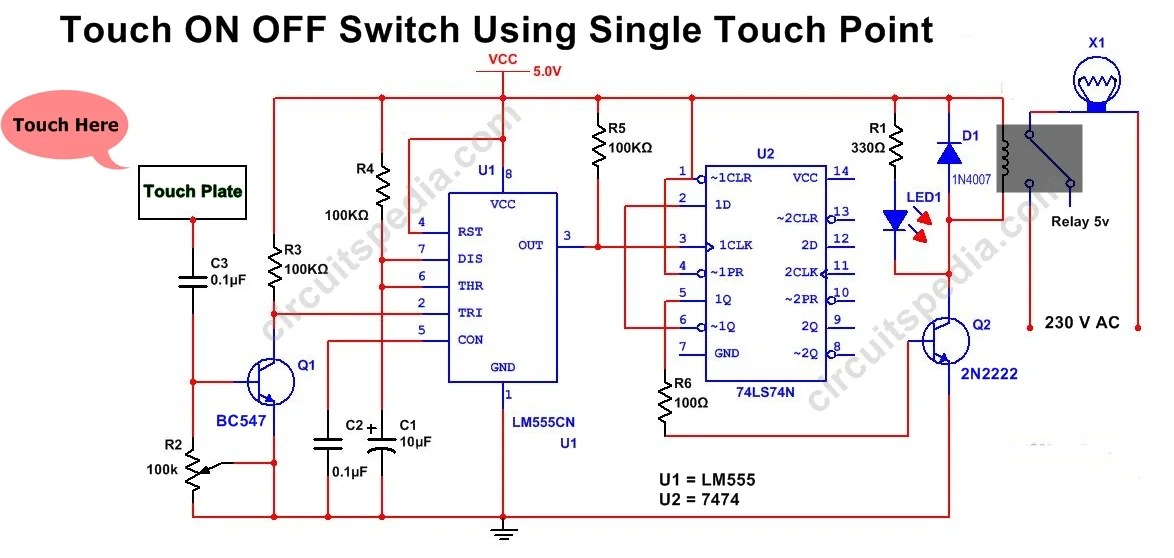 Soft Touch Switch Circuit Diagram