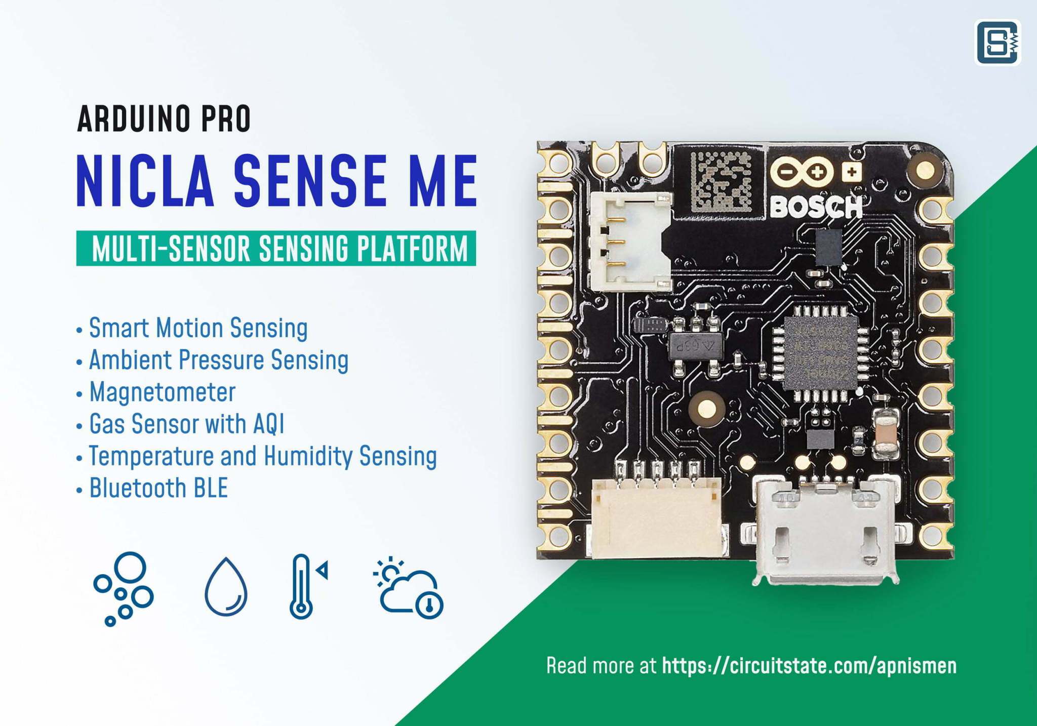 Arduino Pro Nicla Sense ME is A New Sensing Platform with Bosch Sensors ...