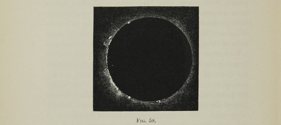 Photograph taken during the solar eclipse in Spain in 1860.