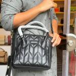 Cisele Lavish Black Large Women's Tote Bag with Hanging Strap