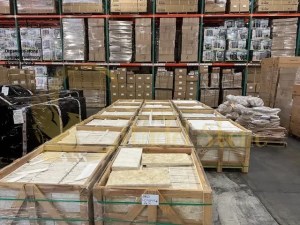 Organized stone sample inventory storage facility