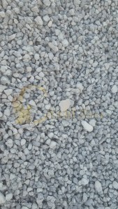 A pile of crushed basalt aggregate, a quarry by-product