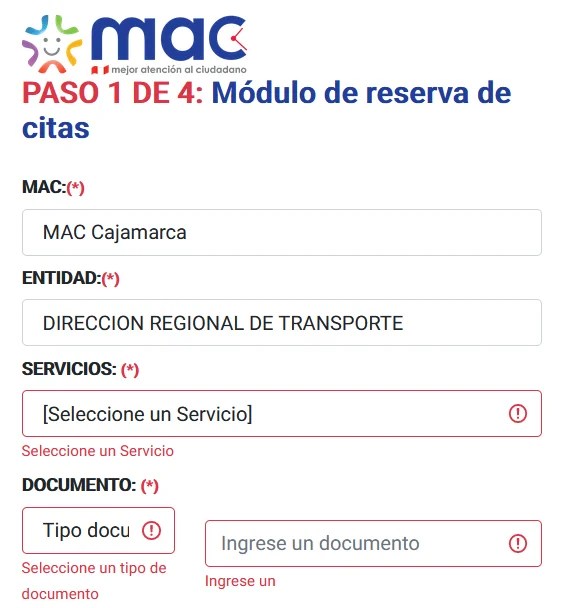 modulo de reservas de citas