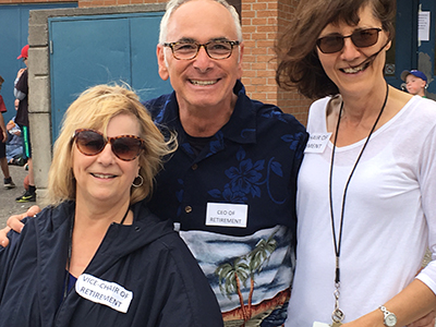 ST. ANDREW SCHOOL in Orangeville will say goodbye to three special individuals this year as Principal Dan LaCute (middle) and teachers Gail Ditchburn (left) and Miriam VanLeeuwen (right) get set to retire.