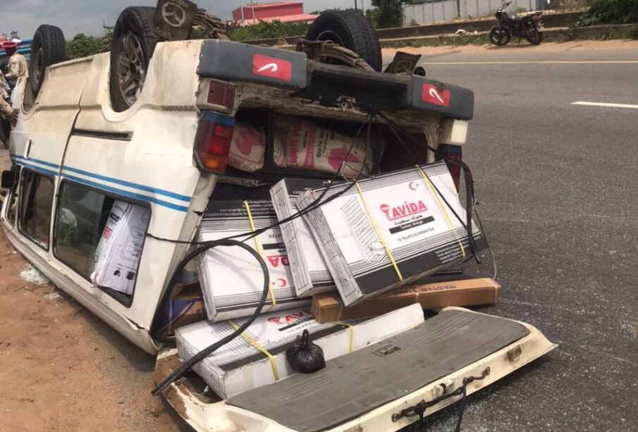 Bus loses propeller, somersaults, 18 passengers escape death