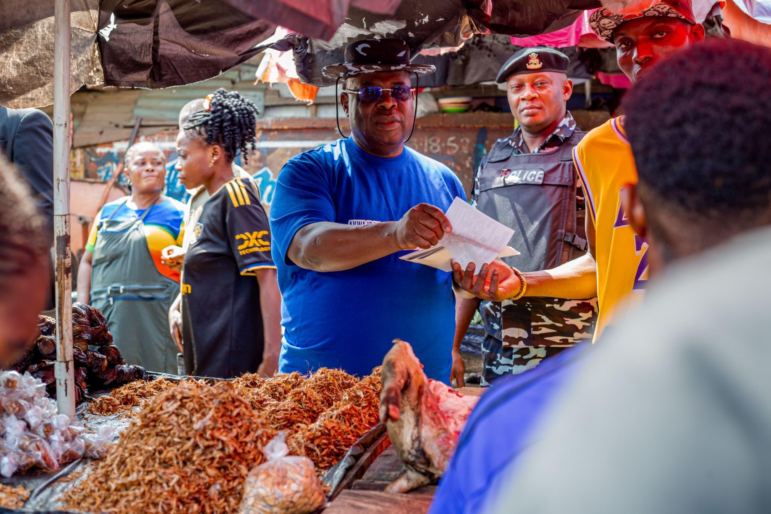The Commissioner of Police, Akwa Ibom State Command, Mohammed Baba Azare, on Wednesday led a public sensitisation campaign at Itam Market, one of the state’s busiest commercial hubs, to mark the third day of the 2026 National Police Day. The exercise, themed around promoting civic responsibility ahead of the forthcoming electoral season, focused on two key areas: saying no to electoral violence and strict adherence to road traffic rules and regulations.