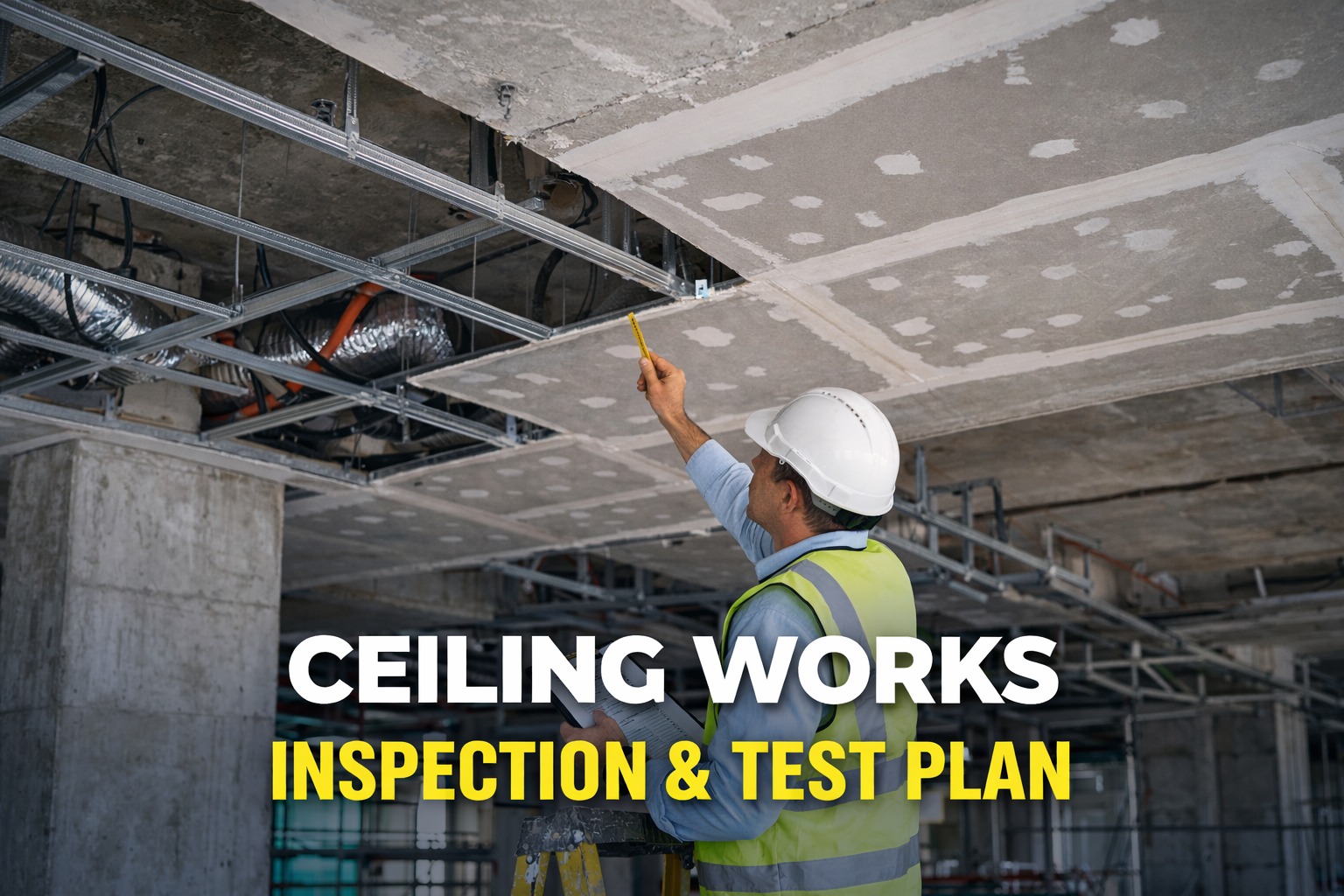 False ceiling inspection and test plan – gypsum board ceiling quality check