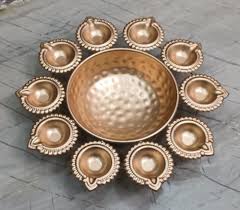Golden iron Diya 10Pc