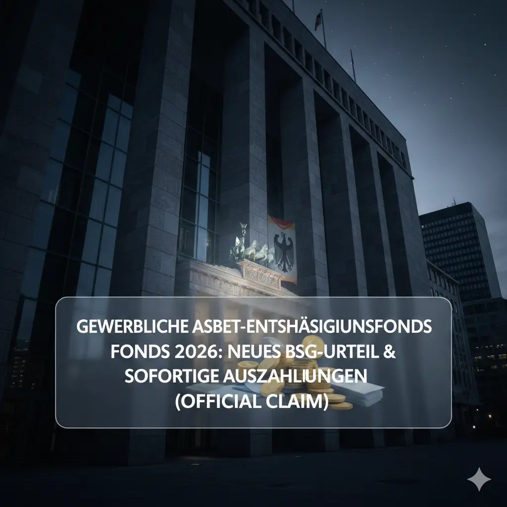 Gewerbliche Asbest-Entschädigungsfonds 2026: Neues BSG-Urteil & Sofortige Auszahlungen (Official Claim)