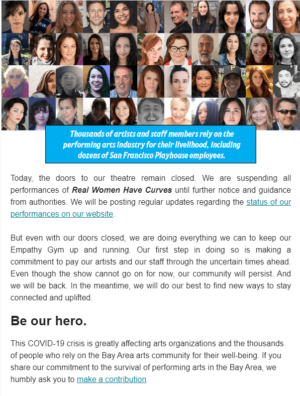 Anatomy Of A Coronavirus Nonprofit Email Thank You Clairification