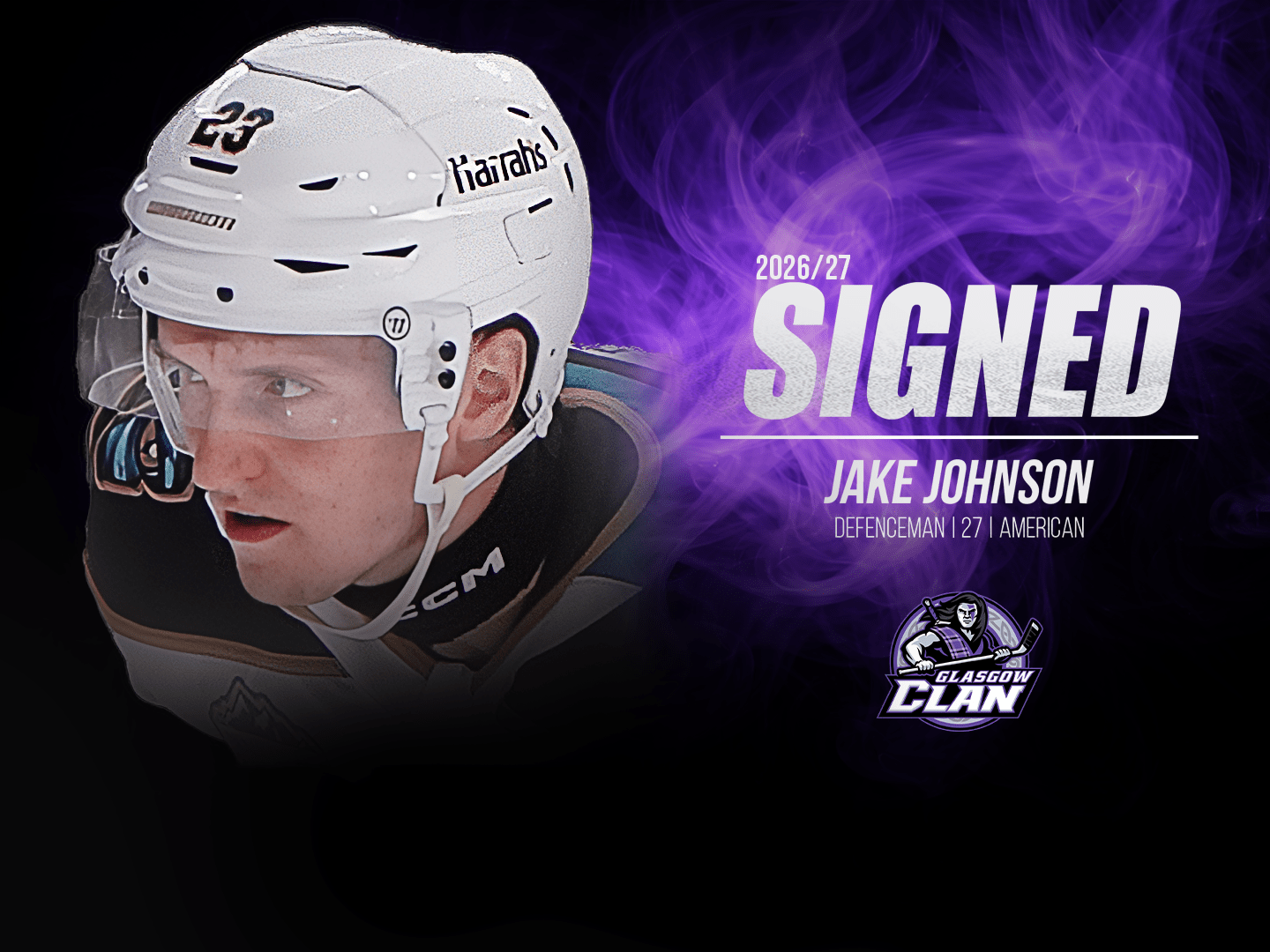 Glasgow Clan's New Signing: Meet American Defenceman Jake Johnson (2026)