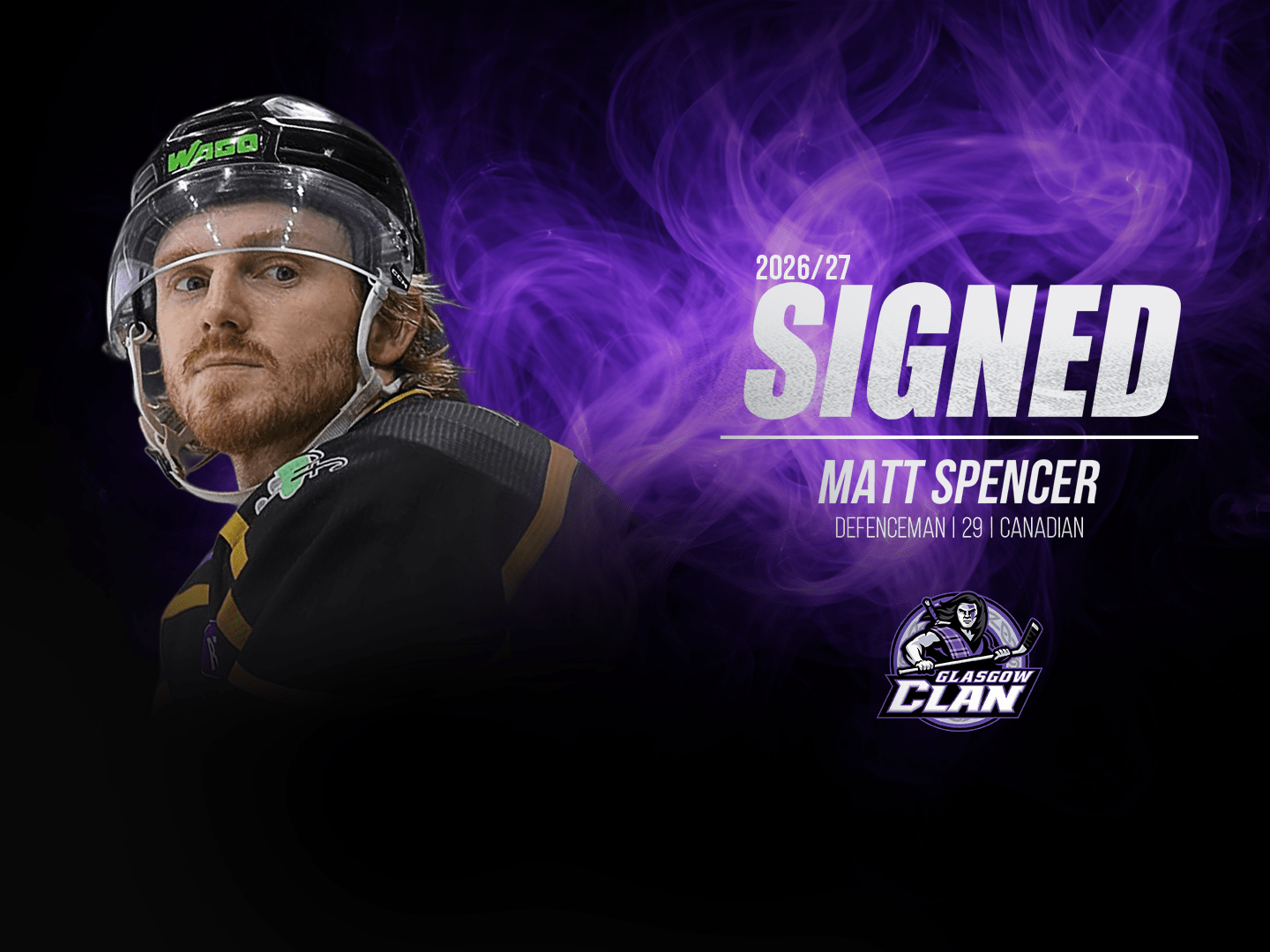 Matt Spencer Joins Glasgow Clan: Elite League Hockey News (2026)