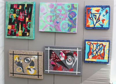 Display Wall 3 With Artwork at my first Outdoor Craft Show