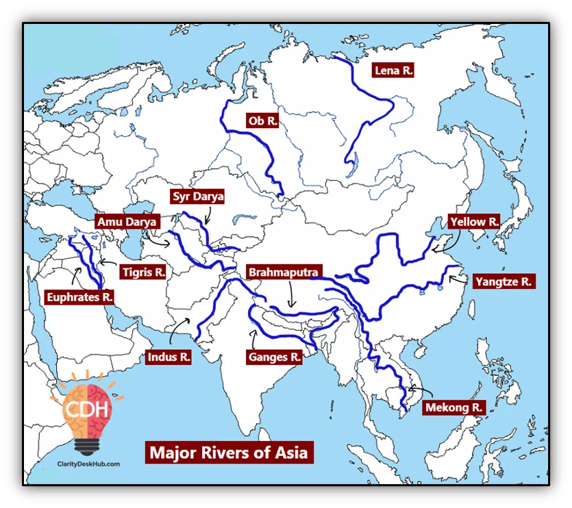 Major Rivers Of Asia For UPSC Key Geography Mapping Facts Image 100 