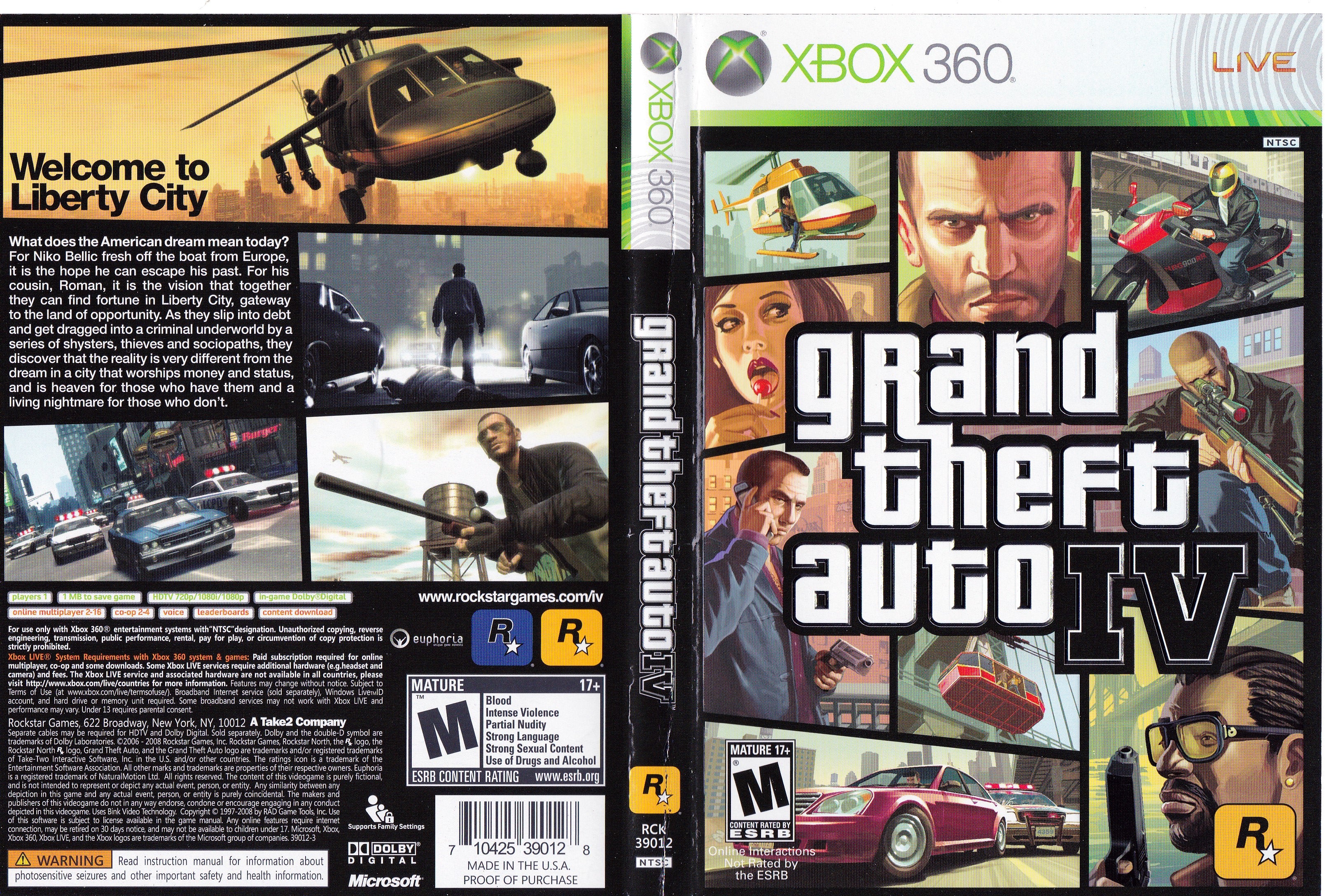 Gta Iv Xbox 360 Grand Theft Auto IV 