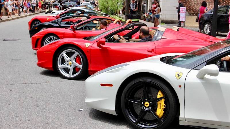 Italian Exotic Car Show Pizza Clarksville Commons