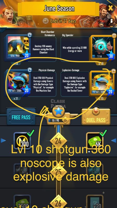 The global ladder of tower duel pvp