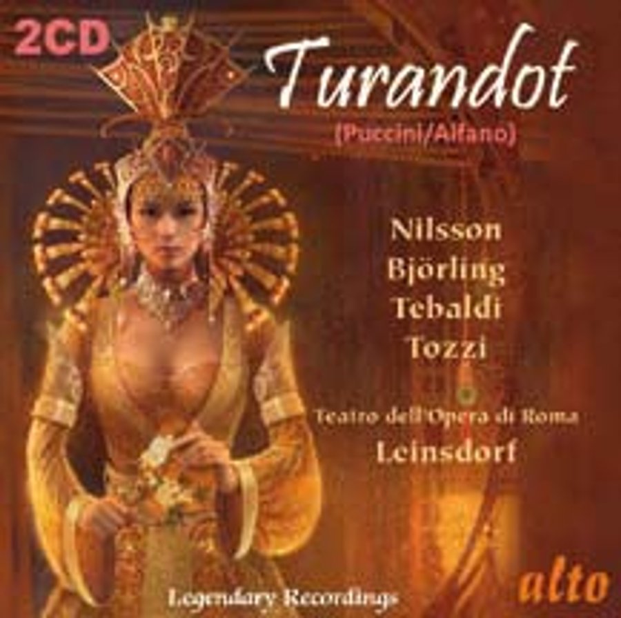 Birgit Nilsson (Princess Turandot), Jussi Björling (Calaf), Renata Tebaldi (Liù), Mario Sereni (Ping), Piero De Palma (Pang), Tommaso Frascati (Pong), Giorgio Tozzi (Timur) & Alessio De Paolis (Emperor Altoum)Orchestra & Chorus of Teatro dell'Opera di Roma, Erich Leinsdorf