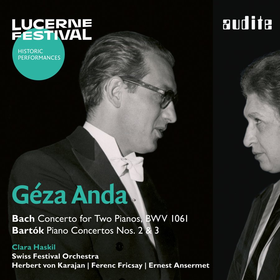Géza Anda (piano), Clara Haskil (piano), Swiss Festival Orchestra, Herbert von Karajan, Ferenc Fricsay, Ernest Ansermet