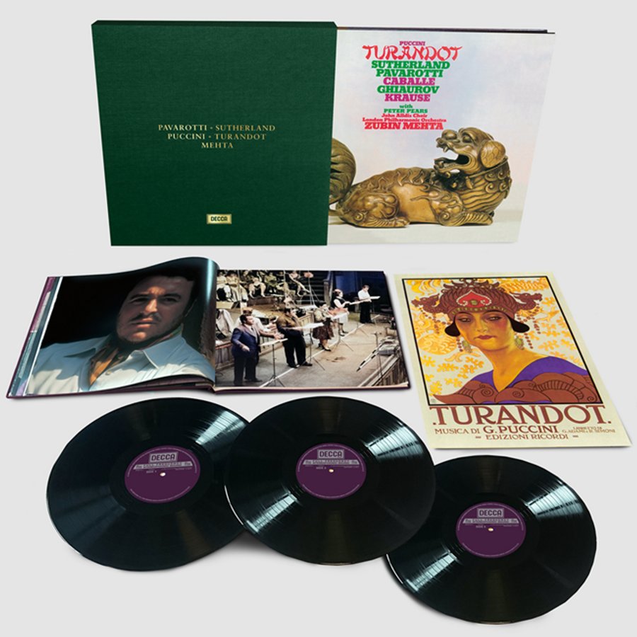 Luciano Pavarotti (Calàf), Joan Sutherland (Turandot), Montserrat Caballé (Liù), John Alldis Choir, London Philharmonic Orchestra, Zubin Mehta