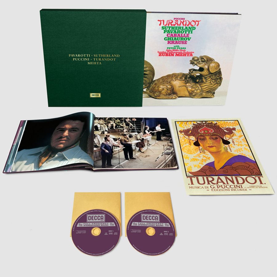 Luciano Pavarotti (Calàf), Joan Sutherland (Turandot), Montserrat Caballé (Liù), John Alldis Choir, London Philharmonic Orchestra, Zubin Mehta